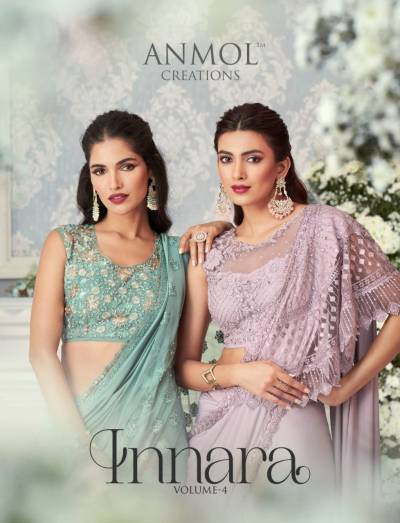 INNARA VOL-04 BY ANMOL CREATION PARTY WEAR SAREE WHOLESALER IN INDIA 